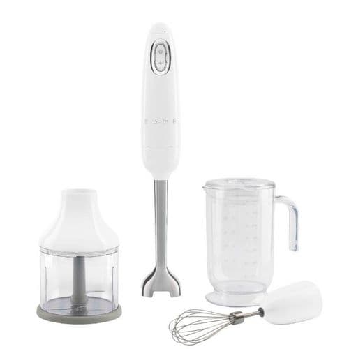 Smeg Stabmixer 50´s Style, Weiß, Metall, 6.5x41.4x6.5 cm, Küchengeräte, Mixer